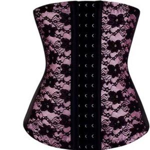 Flex Boned Waist Training Corset Waist Girdle Underbust (5XL) Lace Accent